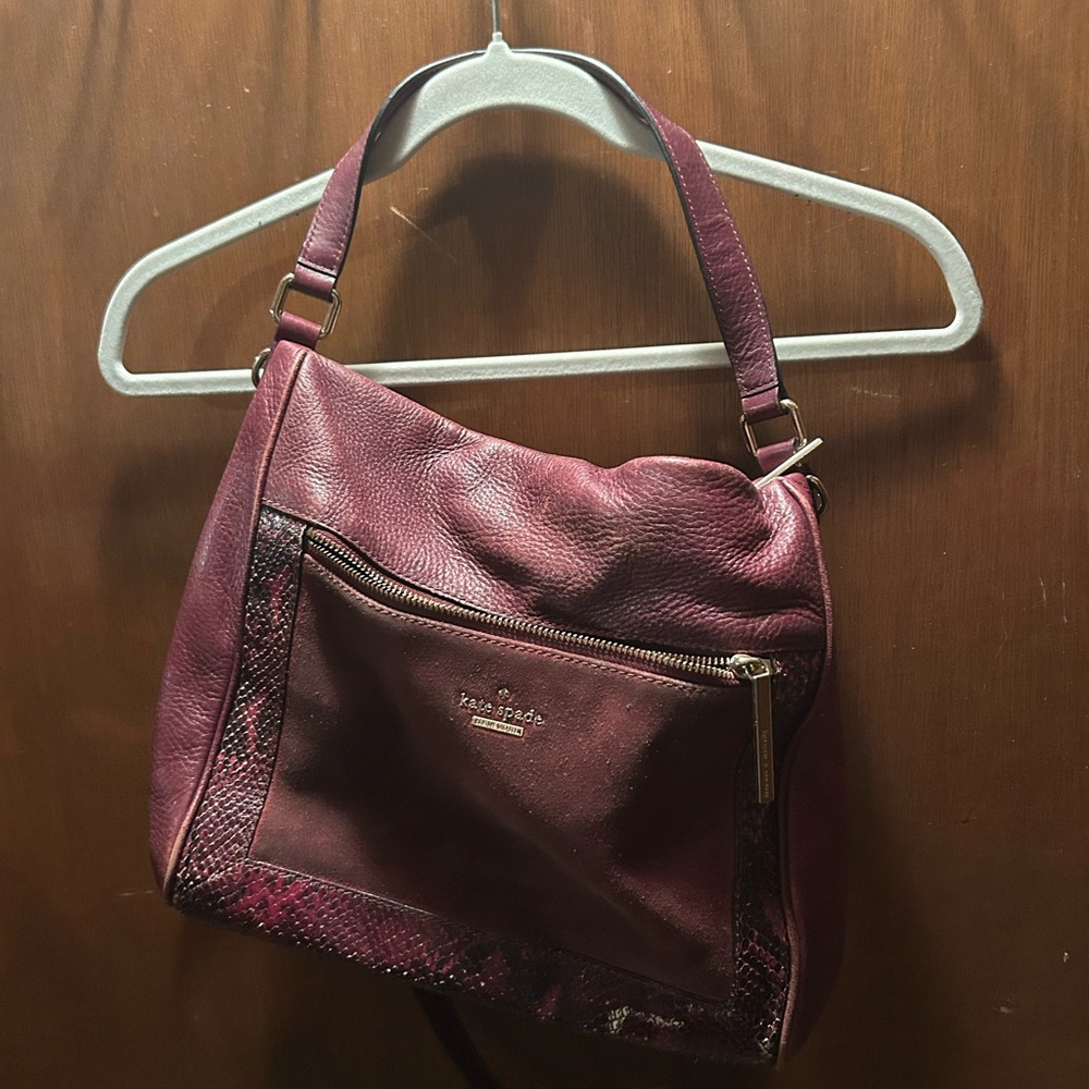 Kate Spade Plum Leather Shoulder Bag